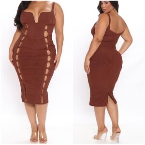 Fashion Nova No Cuts Given Bandage Midi Dress